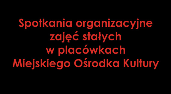 Spotkania organizacyjne