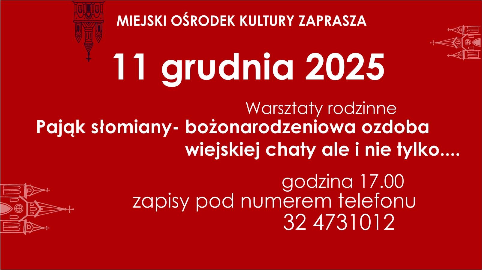 Pająk słomiany - bożonarodzeniowa ozdoba wiejskiej chaty ale i nie tylko...